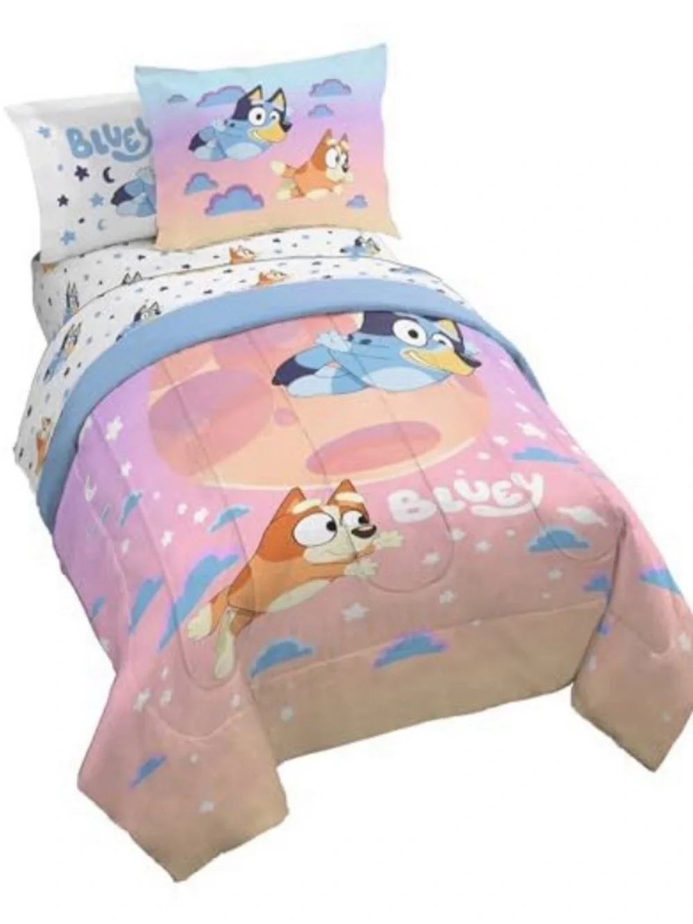 Kids Pink Cartoon Comforter Set